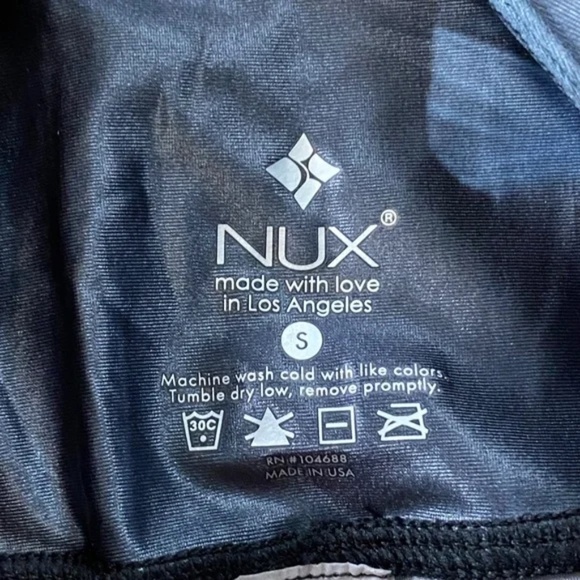 NWT NUX New Heights Canyon Synthetic Leggings Black/Blue Size S - Picture 6 of 12